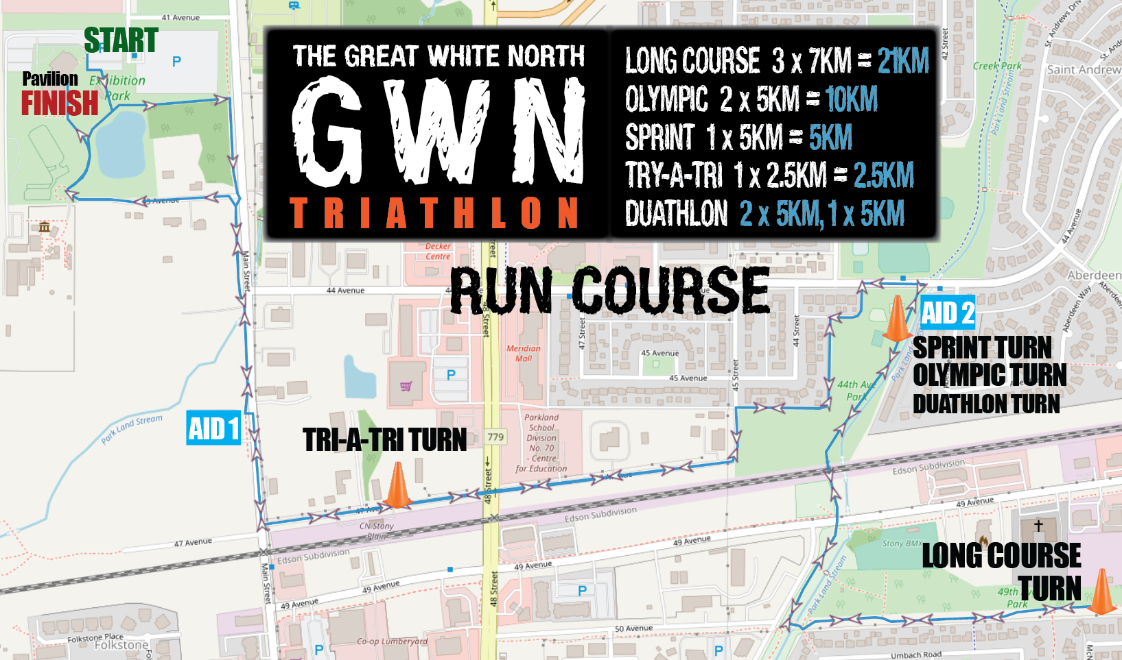 Run course map