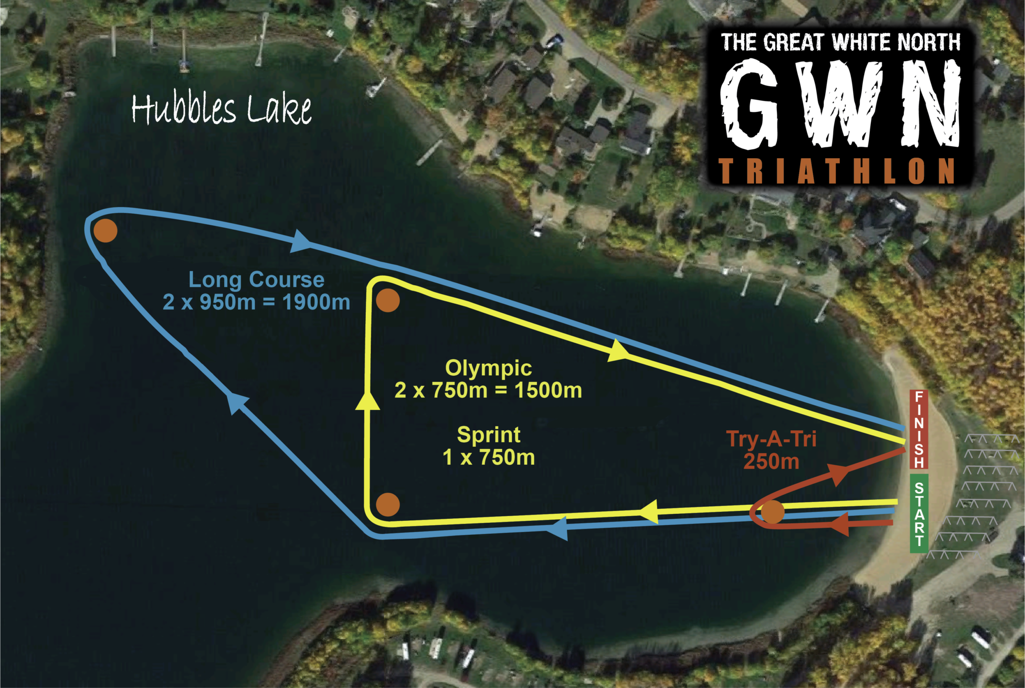 Swim course map